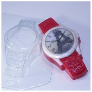  Часы с кожаным браслетом пластиковая форма